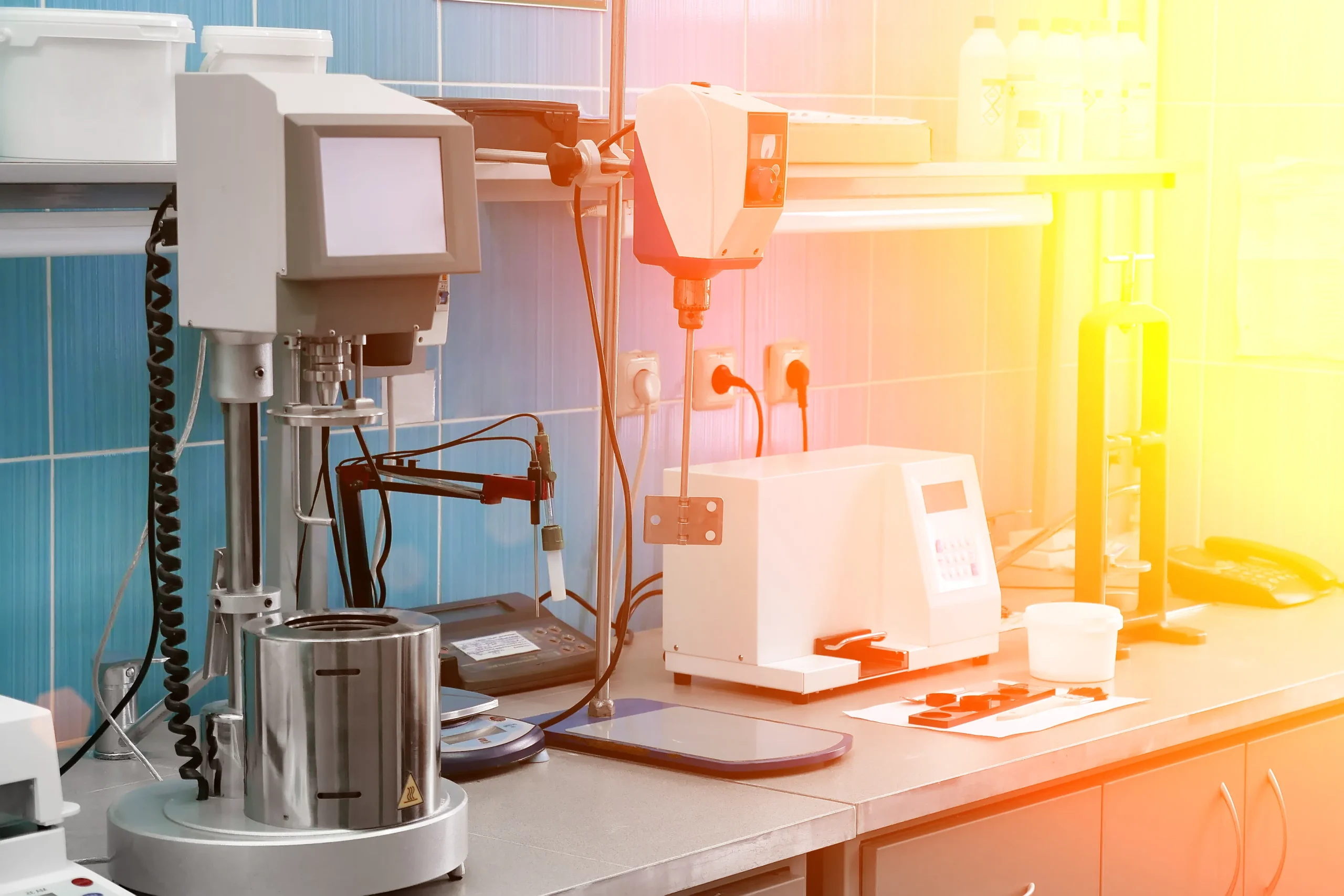 Equipos de medición en laboratorio con instrumentos para asegurar precisión en cada resultado obtenido.