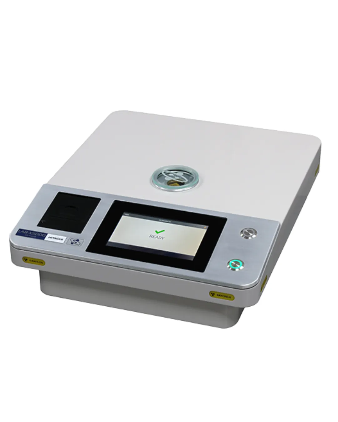 Sistema electrónico Hitachi utilizado para análisis detallados de materiales y muestras clínicas en laboratorio científico especializado.