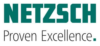 Logotipo oficial de NETZSCH utilizado en soluciones de análisis térmico y caracterización de materiales para laboratorios especializados.