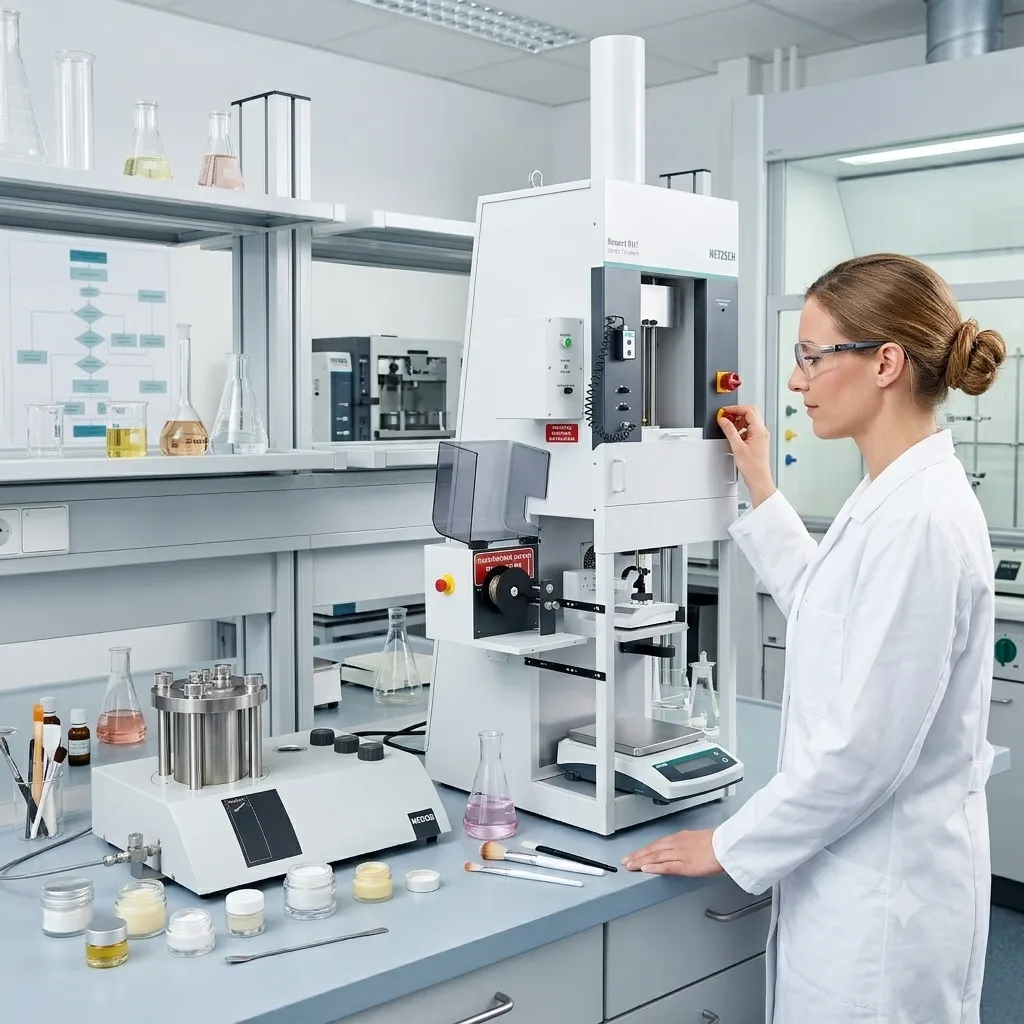 Área de laboratorio equipada para realizar análisis de reología que permiten comprender las propiedades y desempeño de diversos materiales.