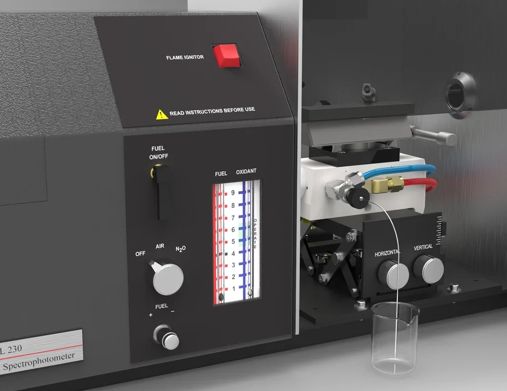 Espectrofotómetro de absorción atómica Buck Scientific 230ATS para análisis de metales, investigación científica y procesos de control de calidad.
